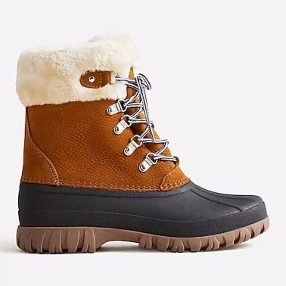 New! JCrew Perfect Winter boots with sherpa - size 9 - Picture 1 of 6